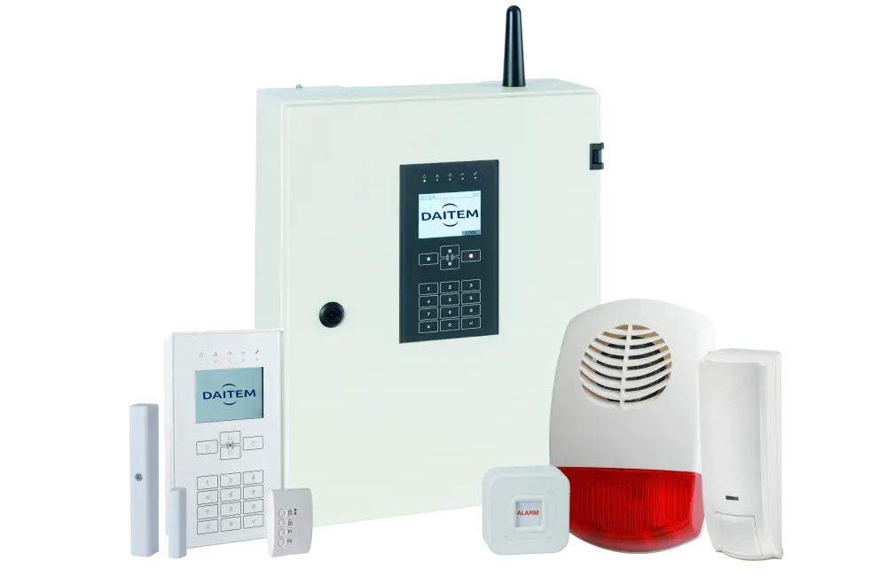 Das <strong>Hybrid-Alarmsystem DAITEM D34</strong>. Ihr Alarmsystem zum Einbruchschutz in Rastede und Umgebung.